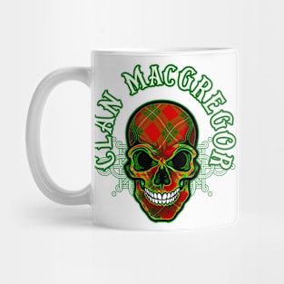 Scottish Clan MacGregor Tartan Celtic Skull Mug